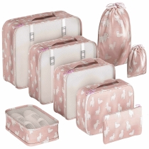 여행 가방 수하물  여성 인쇄 포장 큐브 세트 