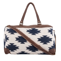 뜨거운 판매 인쇄 캔버스  가죽 여행 가방