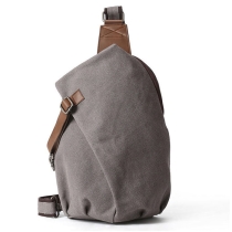  빈티지 캔버스 크로스 바디  싱글 숄더 백팩 남캐주얼 