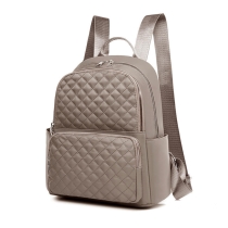 나일론 여행 배낭 작은 캐주얼  베이지 퀼트 배낭 