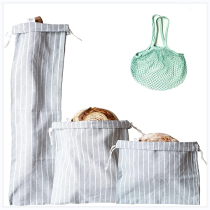 재사용 가능한  코튼 패브릭 플레이트 커버  빵 주머니