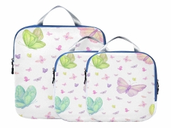 인쇄 여행 포장 큐브 3 Pcs 세트  여행 압 큐브 포장