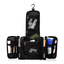 까만 튼튼한 방수 나일론  거는 여행 세면용품 벡