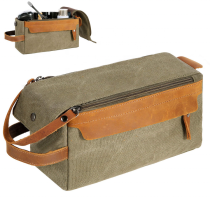 방수 내구성 왁스 캔버스  휴대용  세면 용품  남자 키트 가방 