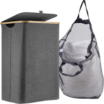 세탁물  의류 바구니 뚜껑있는  이동식 세탁 가방