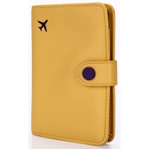 도난 방지 귀여운 PU 가죽 RFID 카드  비행기 여권 지갑 