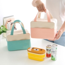 야외 방수 휴대용  대용량 절연 캔버스 쿨러 점심 가방