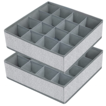 2 팩  서랍 접을 수있는 옷장 옷, 양말, 속옷 보관함