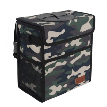 2.5 갤런 휴대용 미니 접이식 방수 자동차 쓰레기통 뚜껑 포함