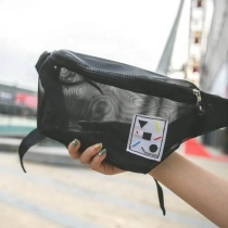 까만 폴리에스테 메시 허리 부대