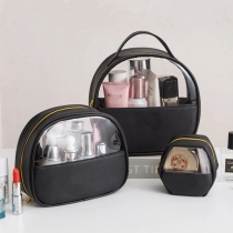 방수 PU 가죽 명확한 여행 화장용 부대