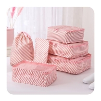 확장 가능한 압축 속옷 포장 큐브 6 pcs  세면 용품 화장품 가방 세트