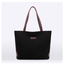 리넨  토트 대형 천연 삼베  여행 쇼핑 학교 가죽 손잡이 환경 친화적인 