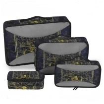 대량 승화 4pcs 여행 의류 보관 가방
