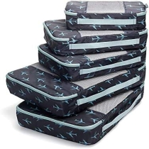 압축 가능한 접이식 메쉬 보이는 여행 큐브  현명한 5  세트