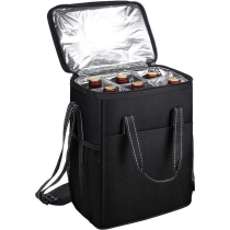 확장 가능한 지퍼와 패딩 처리된 방수 누출 방지 절연 샴페인 와인 토트 백