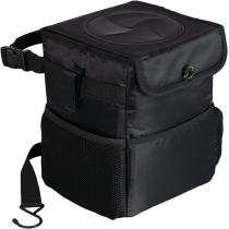 다기능 자동차 쓰레기통 접이식  누출 방지 쓰레기통 메쉬 포켓 포함