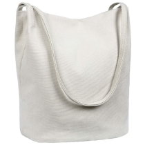 여성 캔버스 양동이 핸드백 면화 어깨 토트 백