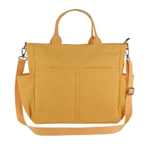 멀티 포켓  인쇄 여성 면화 캔버스 토트 백 대용량  일반 손 가방