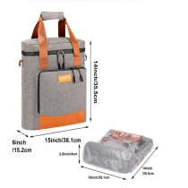 휴대용 방수 대용량 슬링 절연 와인 병 맥주 쿨러 가방