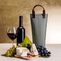 싱글 와인 샴페인 병 보온 쿨러 캔버스 핸드백 토트백