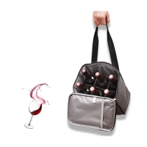 고품질 여행 피크닉  6 병 와인 쿨러  샴페인 냉각 가방