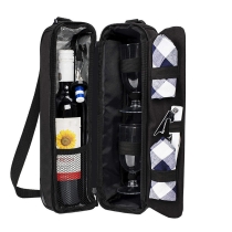 고품질 고급 열 절연 와인 병  쿨러  휴대용 세트 운반 가방 