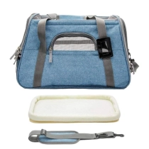 애완 동물 캐리어 항공 승인 소프트 양면 고양이 캐리어 접이식 매트 가방 