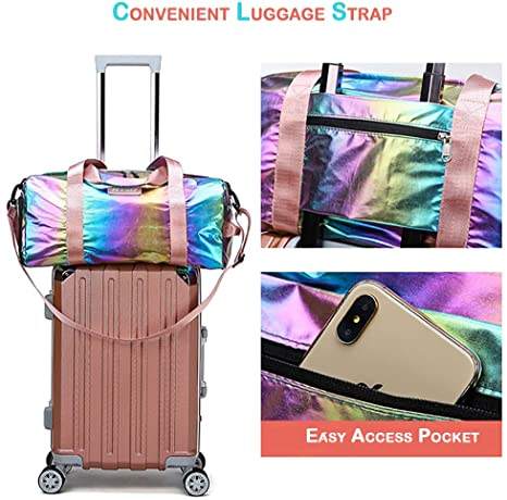 미디엄 경량 여성 오버나이트 접이식 여행용 스포츠 듀펠백 4