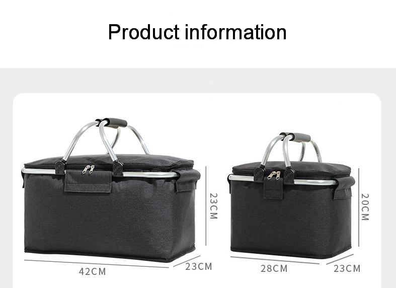 접이식 피크닉 단열 다기능 야외 쿨러백 알루미늄 호일 아이스 8