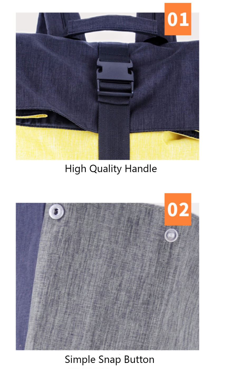 고품질 여행 하이킹 캠핑 백팩 롤탑 빈티지 패션 디자이너 3