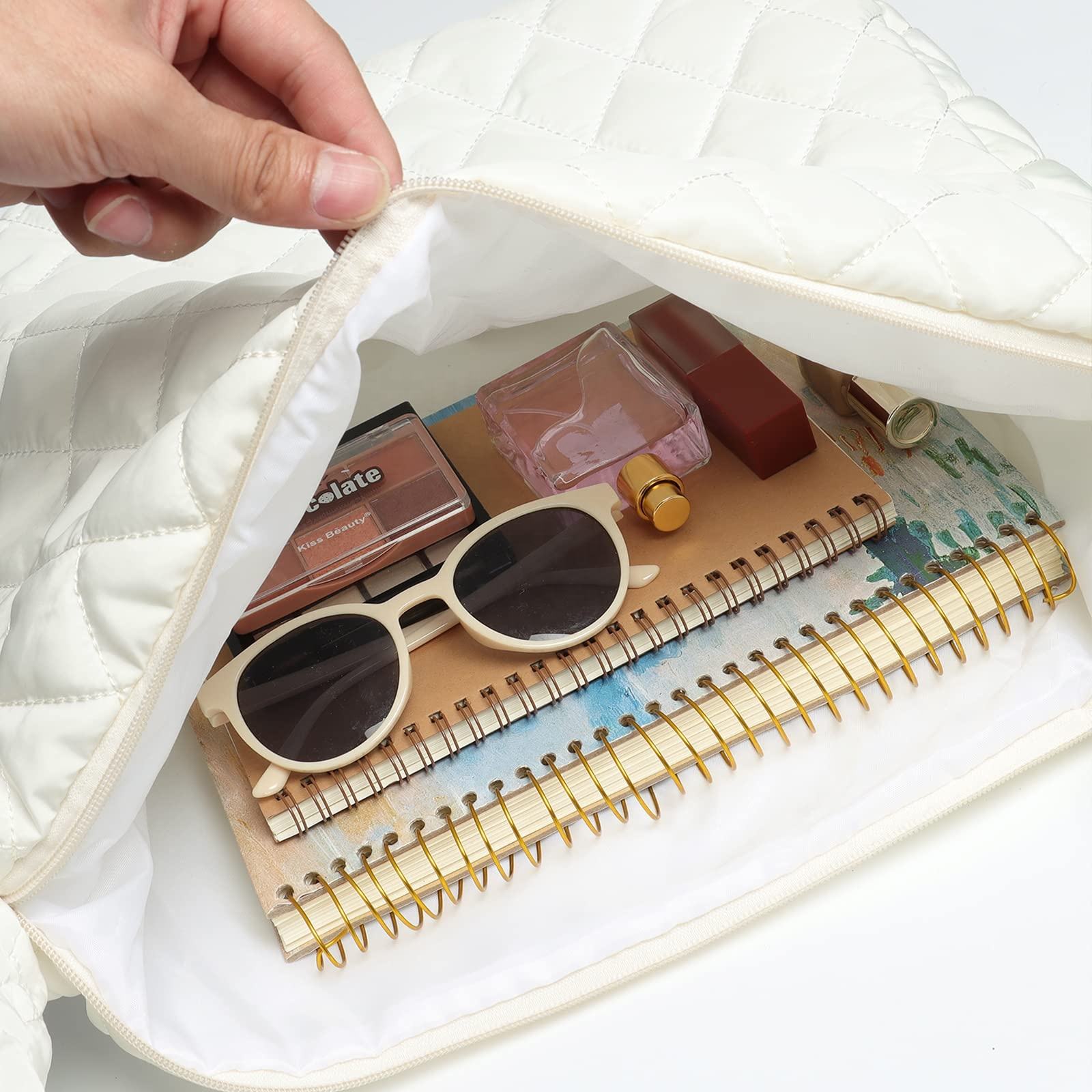 대용량 방수 토트백 나일론 면 사각 퀼트 패딩백 2