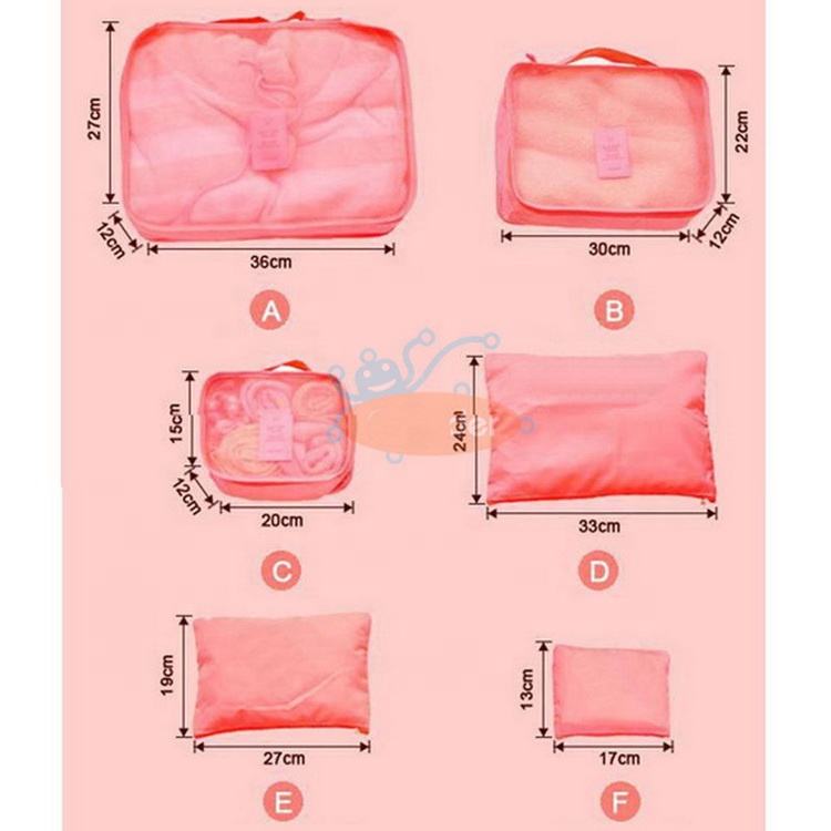 여행용 휴대용 수하물 정리함 6Pcs(세트)포장 큐브 1