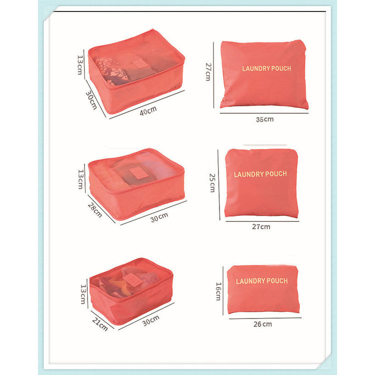여행용 휴대용 수하물 정리함 6Pcs(세트)포장 큐브 7