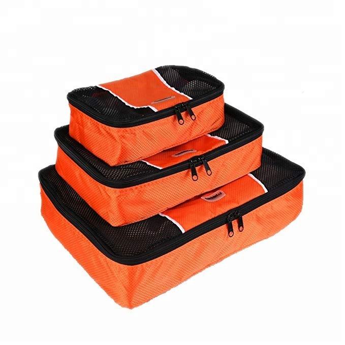 3팩 방수 압축 여행 수하물 정리함 포장 큐브