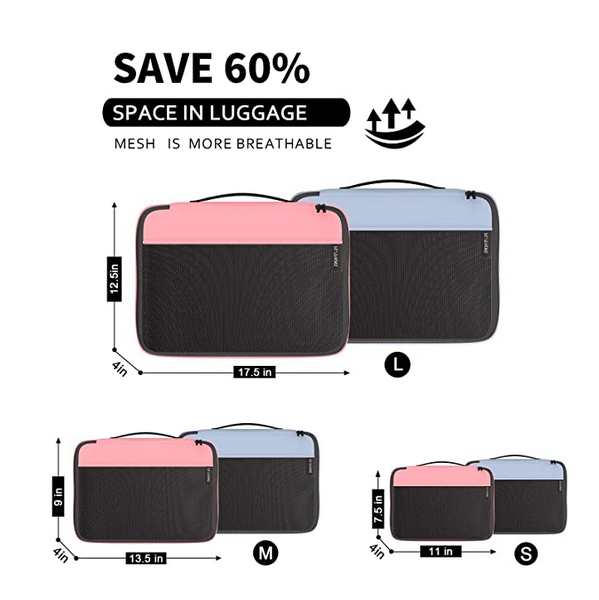 압축 6 세트 보관 가방 정리함 가벼운 여행용 포장 큐브 1