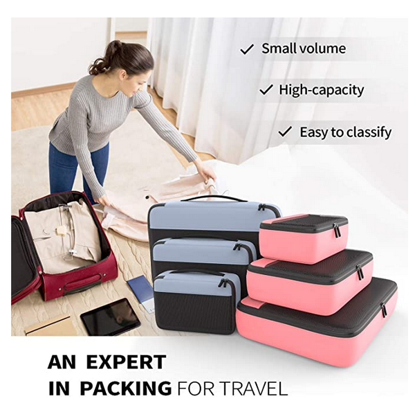 압축 6 세트 보관 가방 정리함 가벼운 여행용 포장 큐브 5