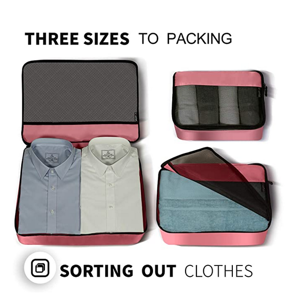 압축 6 세트 보관 가방 정리함 가벼운 여행용 포장 큐브 3