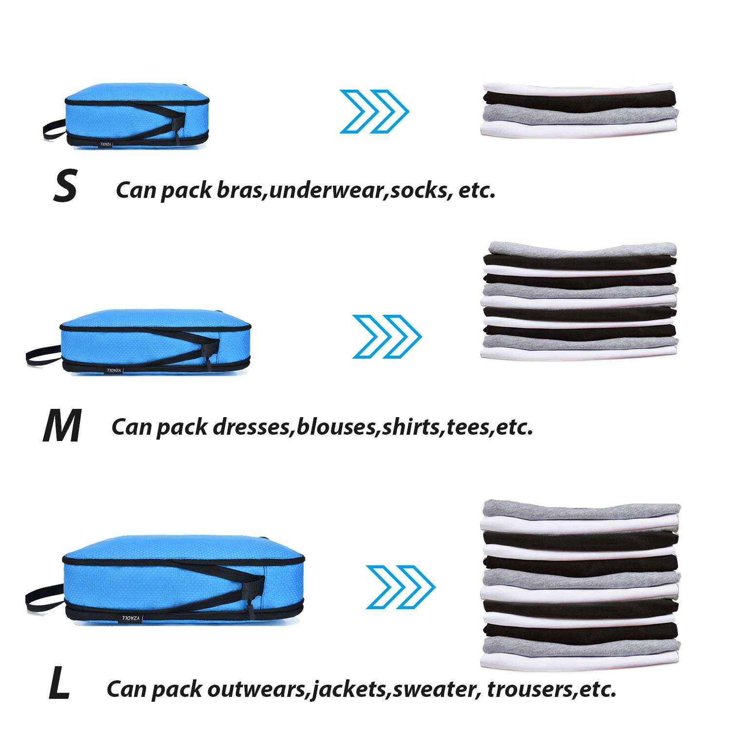 맞춤 로고 압축 포장 큐브 세트 다양한 크기 3