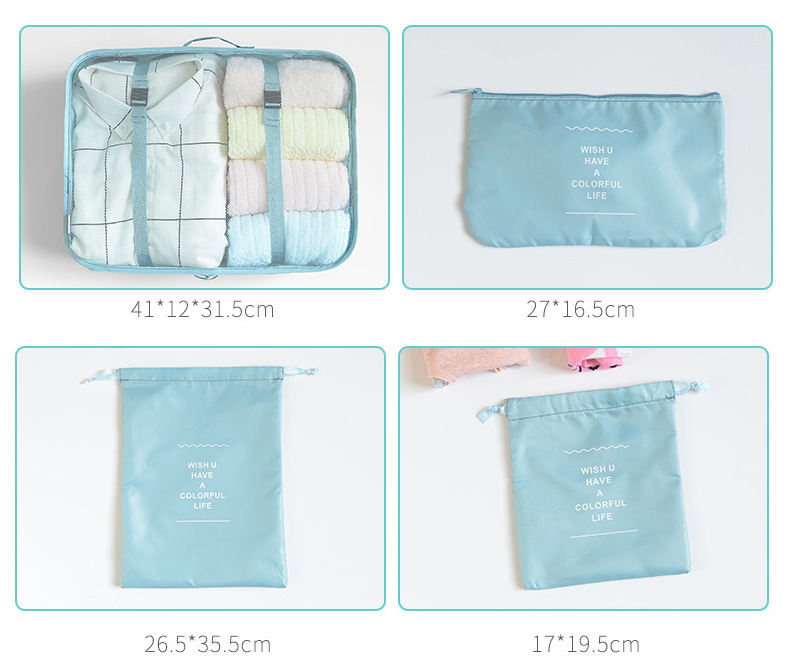 7개 여행용 수하물 포장 정리함 압축 큐브와 신발 가방 포함 4