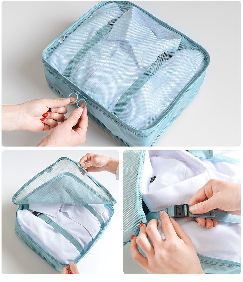 7개 여행용 수하물 포장 정리함 압축 큐브와 신발 가방 포함 9