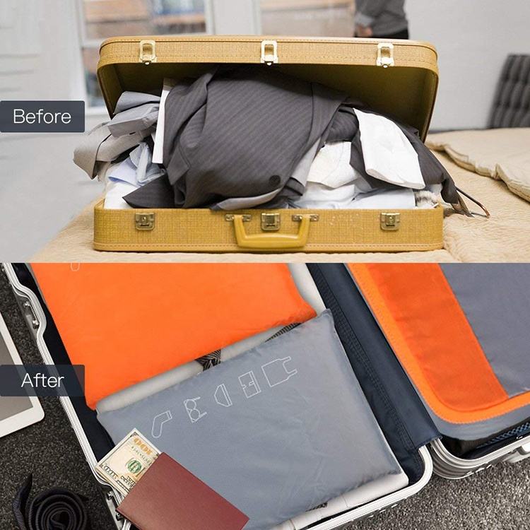 여행용 7pc 세트 파우치 포장 보관 속옷 정리 가방 큐브 방수 3