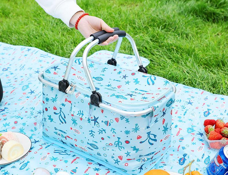 맞춤 로고 아마존 베스트셀러 접이식 방수 단열 대용량 피크닉 쿨러백 4