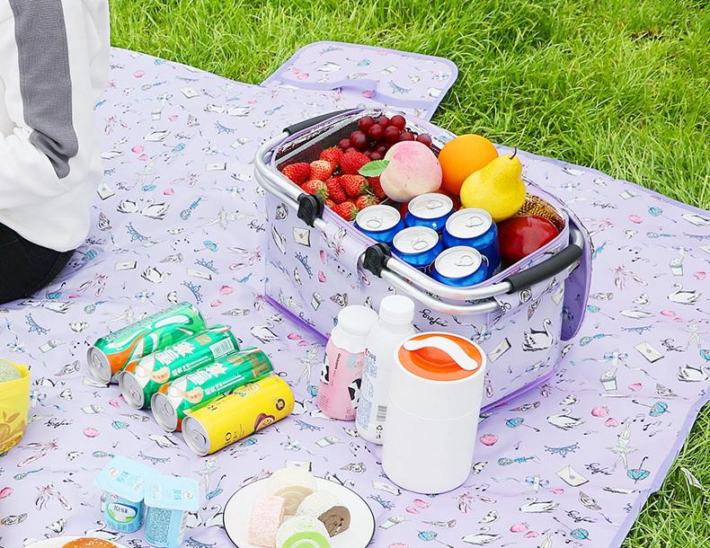 맞춤 로고 아마존 베스트셀러 접이식 방수 단열 대용량 피크닉 쿨러백 8