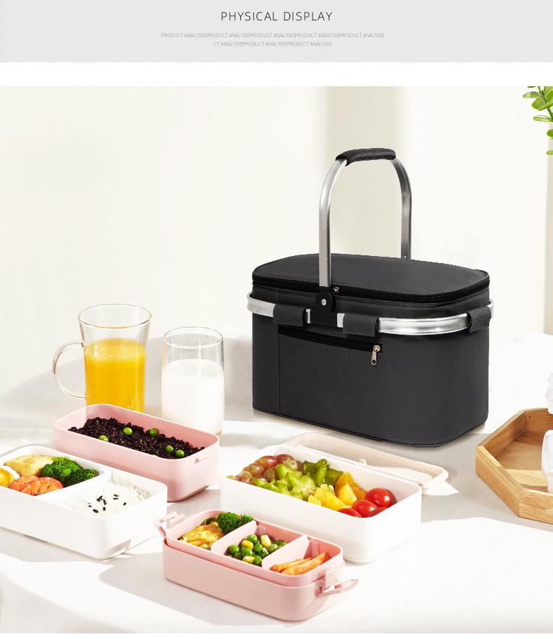 맞춤형 접이식 야외 방수 대용량 휴대용 피크닉 단열 쿨러백 4