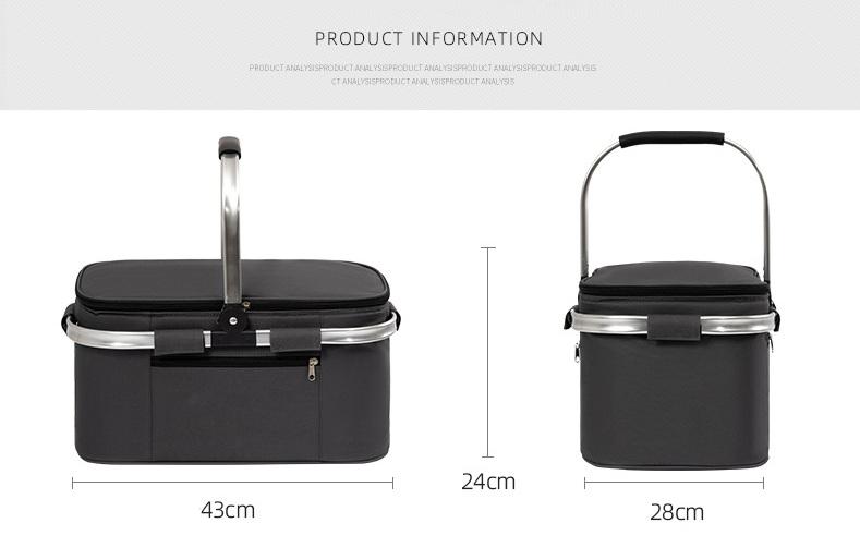 맞춤형 접이식 야외 방수 대용량 휴대용 피크닉 단열 쿨러백 7