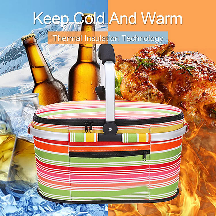 누수 방지 피크닉 쿨러백 단열 알루미늄 손잡이 포함 4