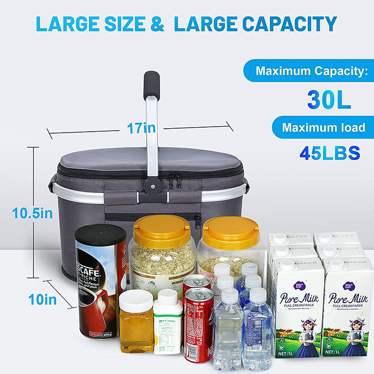 초대형 단열 피크닉 쿨러백 보온 가방 쿨러 도시락 가방 2