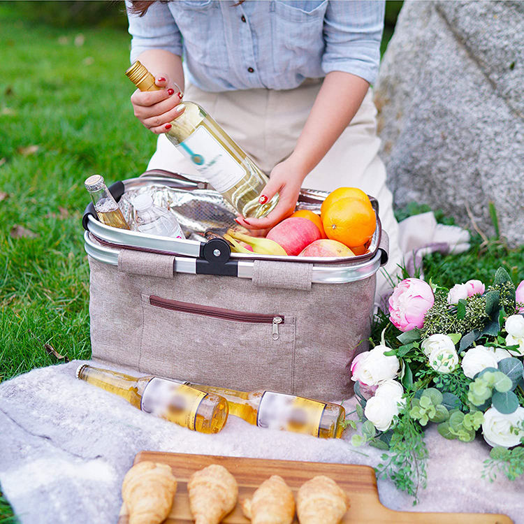 접이식 단열 쿨러백 피크닉 보온 가방 캠핑 하이킹 점심 쿨러백 2
