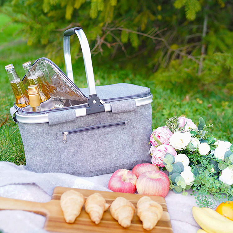 접이식 단열 쿨러백 피크닉 보온 가방 캠핑 하이킹 점심 쿨러백 5